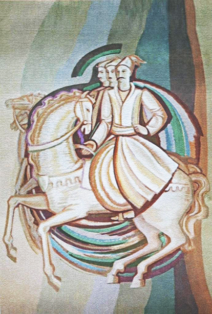 «Їхали козаки із Дону додому». 1990. Папір, темпера